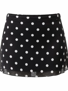 Black Polka Dot Mini Skirt